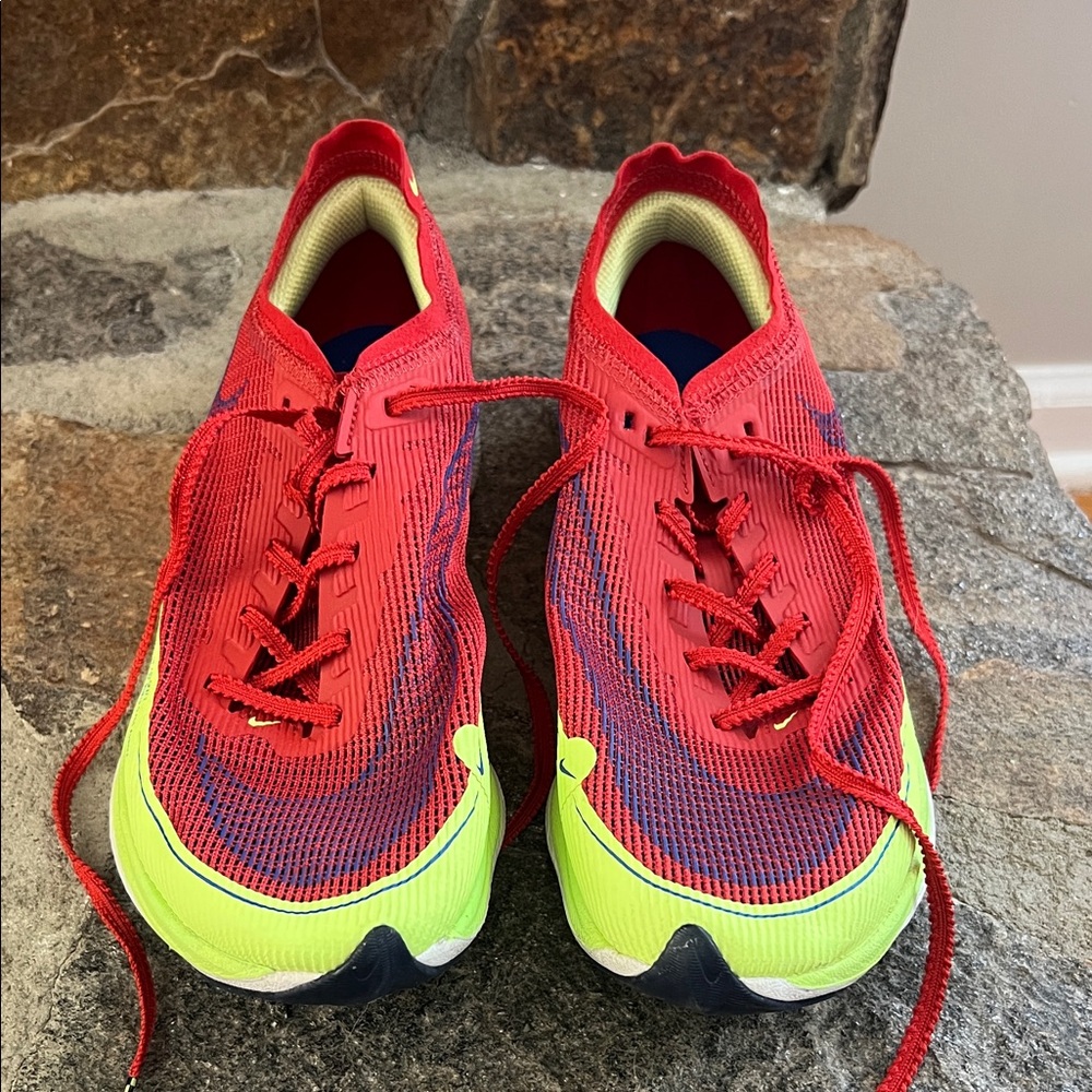 Red and Neon Yellow Running Shoes Nike